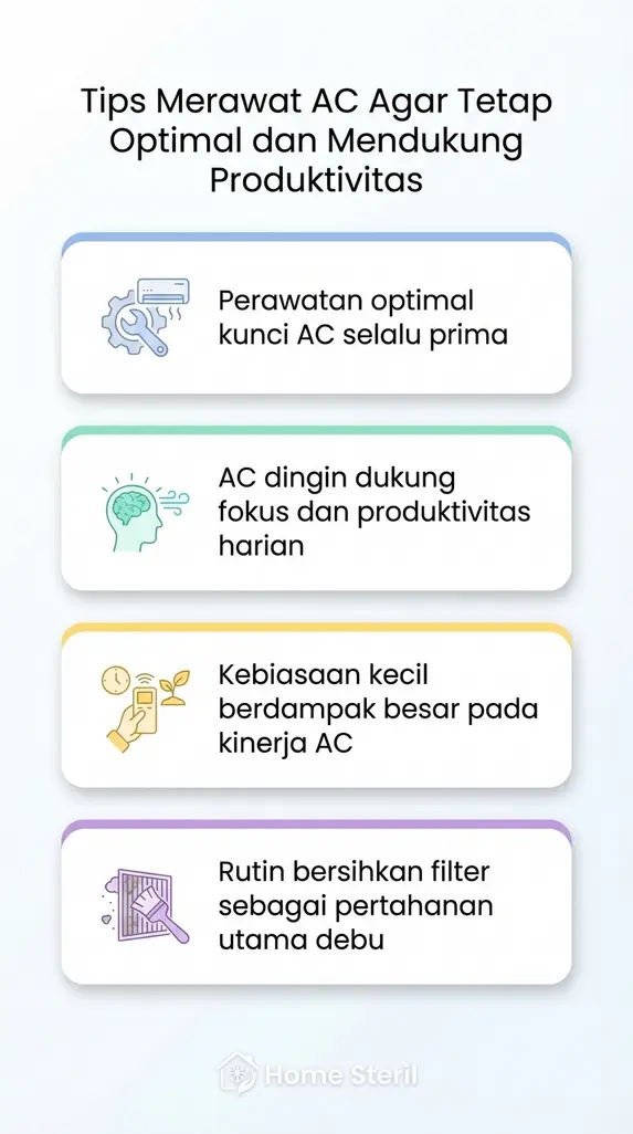 Tips Merawat AC Agar Tetap Optimal dan Mendukung Produktivitas