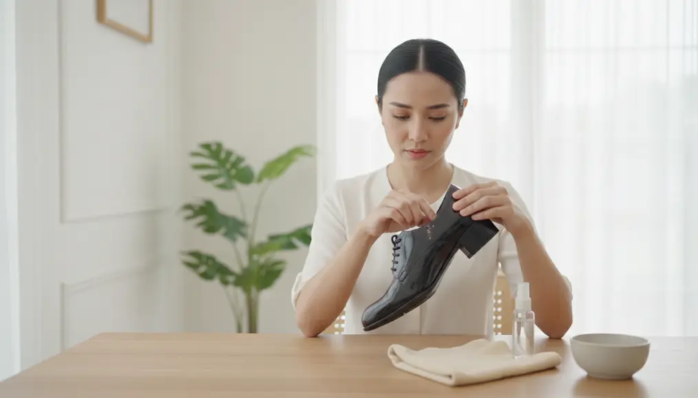 Perbaikan Sepatu Patent Leather (Kulit Mengkilap) yang Lengket