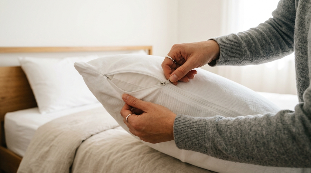 2. Gunakan Sarung Kasur dan Bantal Anti-Tungau