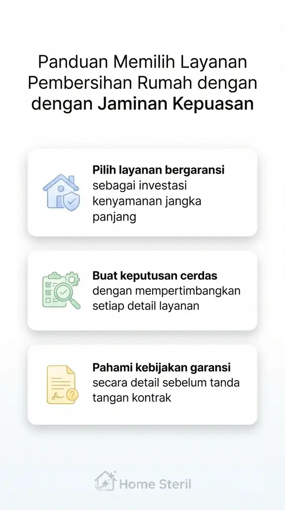 Panduan Memilih Layanan Pembersihan Rumah dengan Jaminan Kepuasan