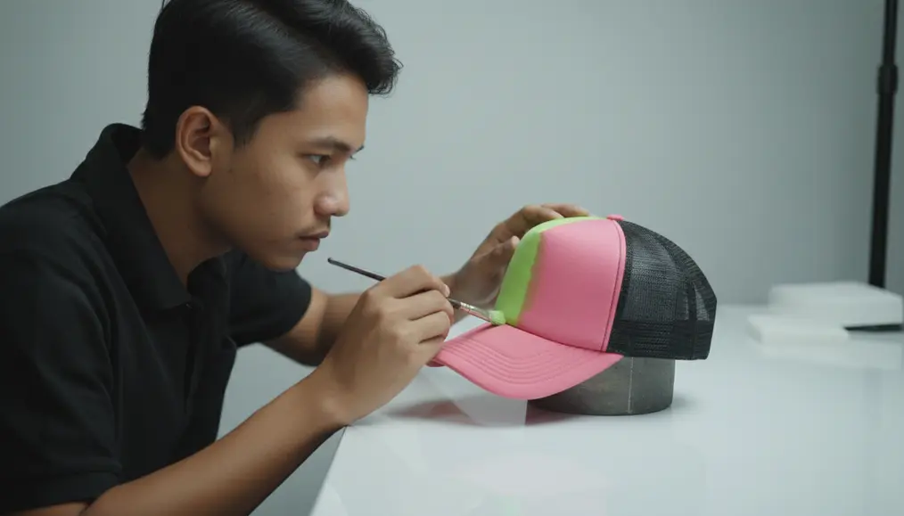 Langkah-langkah Recoloring Topi Trucker Gaya Y2K