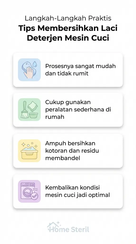 Langkah-Langkah Praktis Tips Membersihkan Laci Deterjen Mesin Cuci