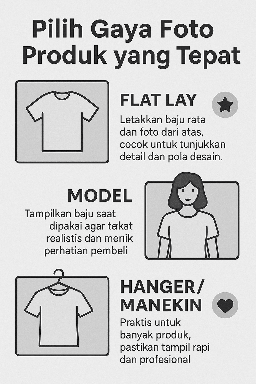 Infografik: Pilih Gaya Foto Produk yang Tepat