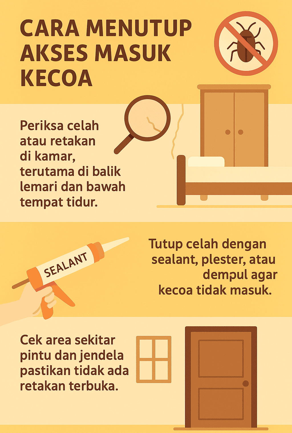 Infografik: Cara Menutup Akses Masuk Kecoa