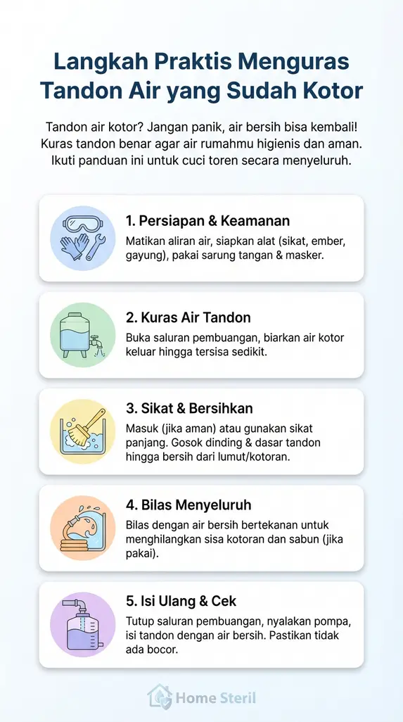 `Langkah Praktis Menguras Tandon Air yang Sudah Kotor`