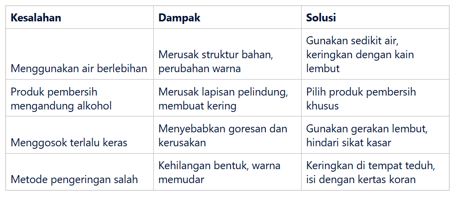 Metode Pengeringan yang Merusak Bentuk Tas