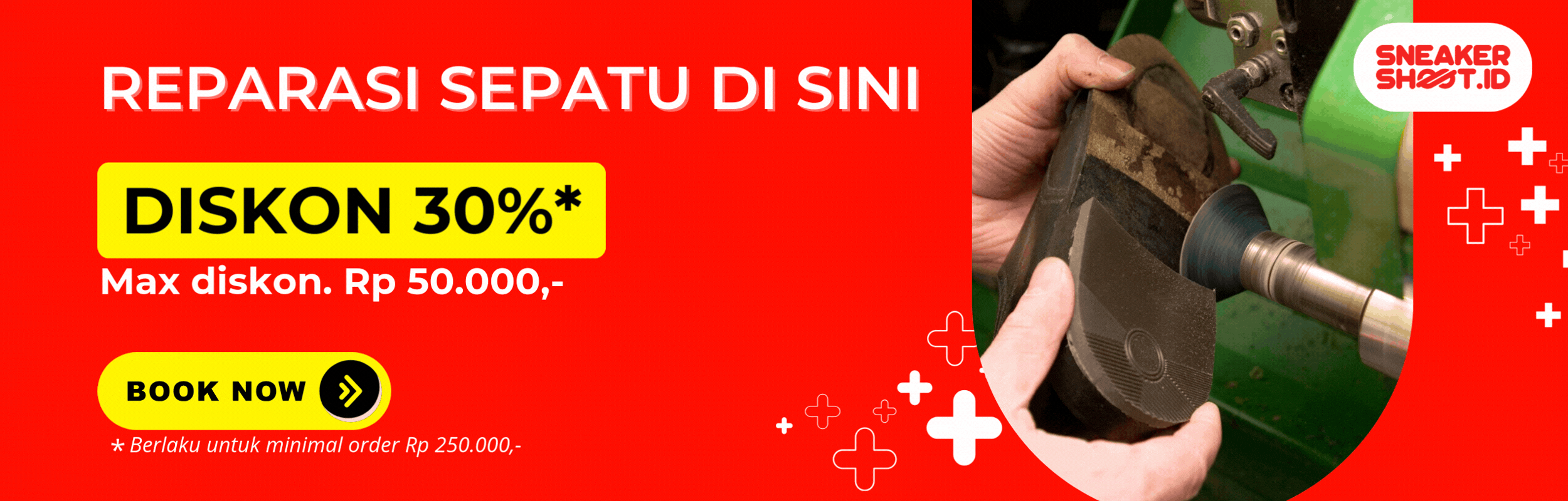 reparsi sepatu disc 30%