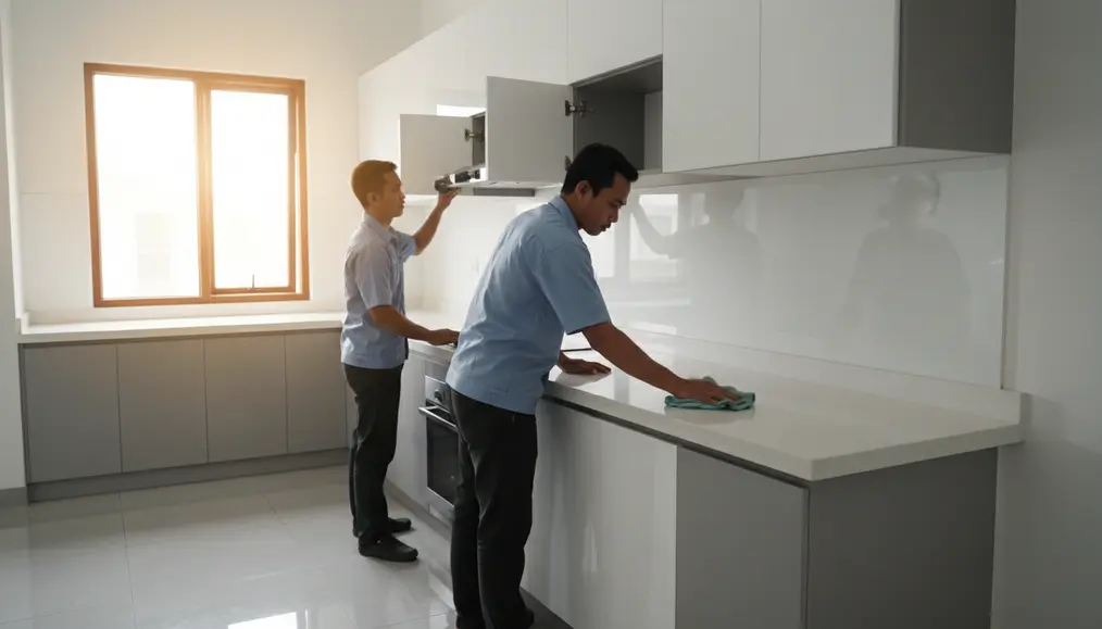 Fase Instalasi: Kitchen Set Custom Terpasang Sempurna di Dapurmu