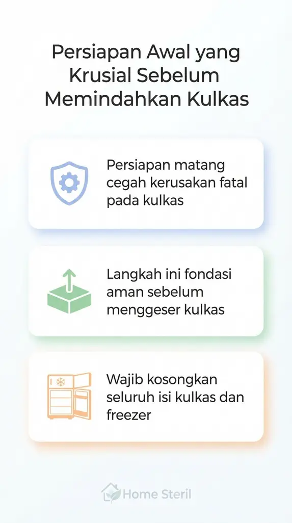 Persiapan Awal yang Krusial Sebelum Memindahkan Kulkas