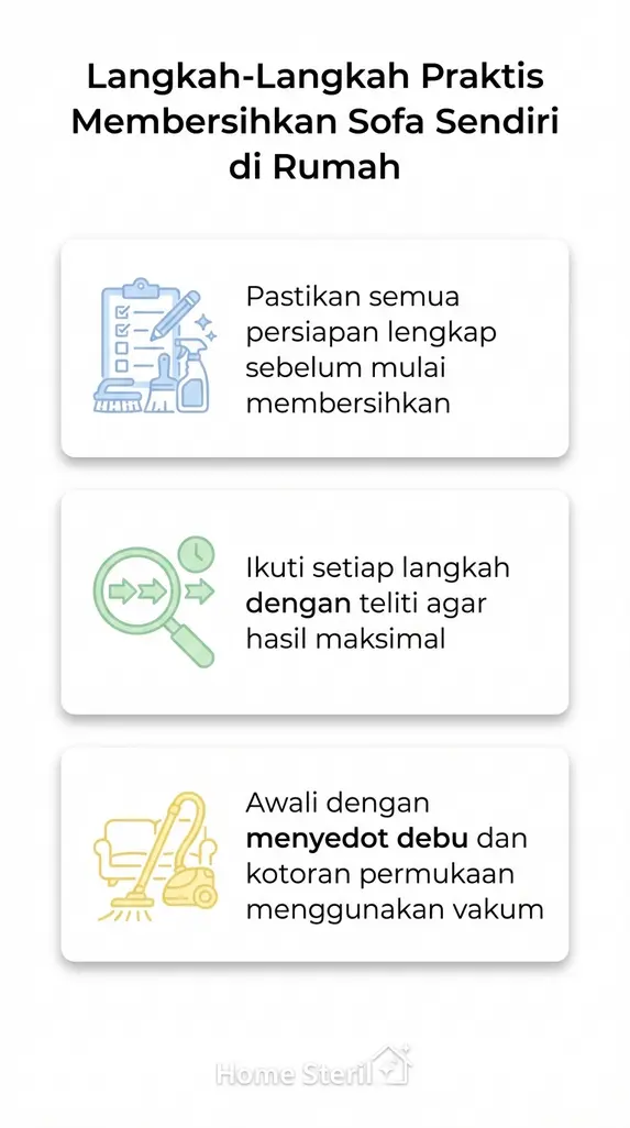 Langkah-Langkah Praktis Membersihkan Sofa Sendiri di Rumah