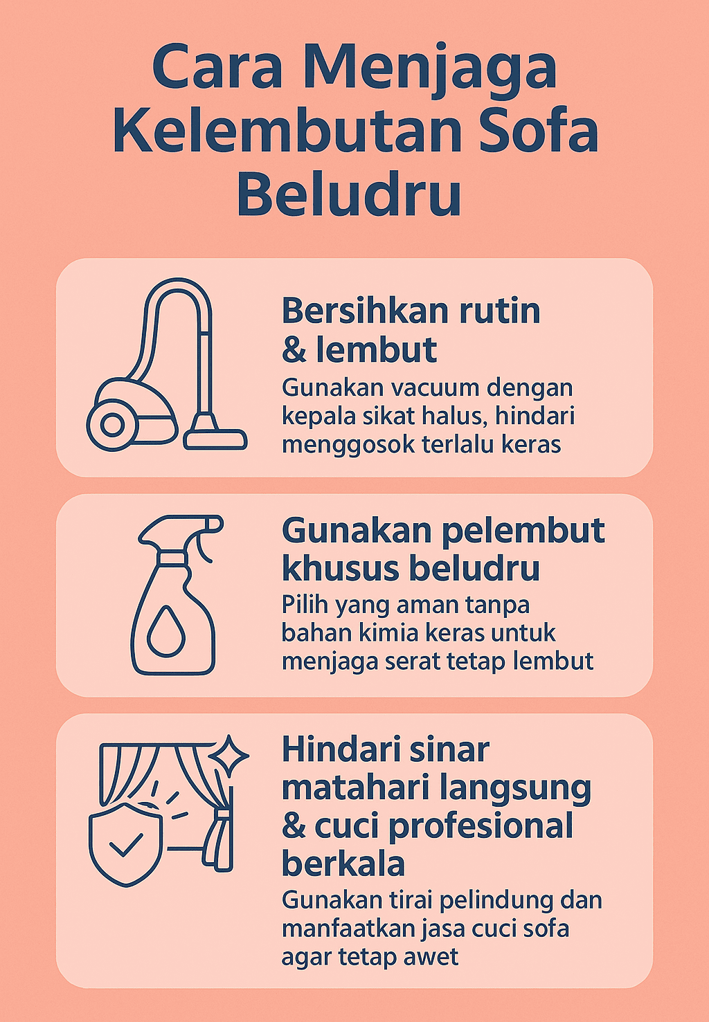 Infografik: Cara Menjaga Kelembutan Sofa Beludru