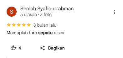 Ulasan Pelanggan Laundry Sepatu Home Steril