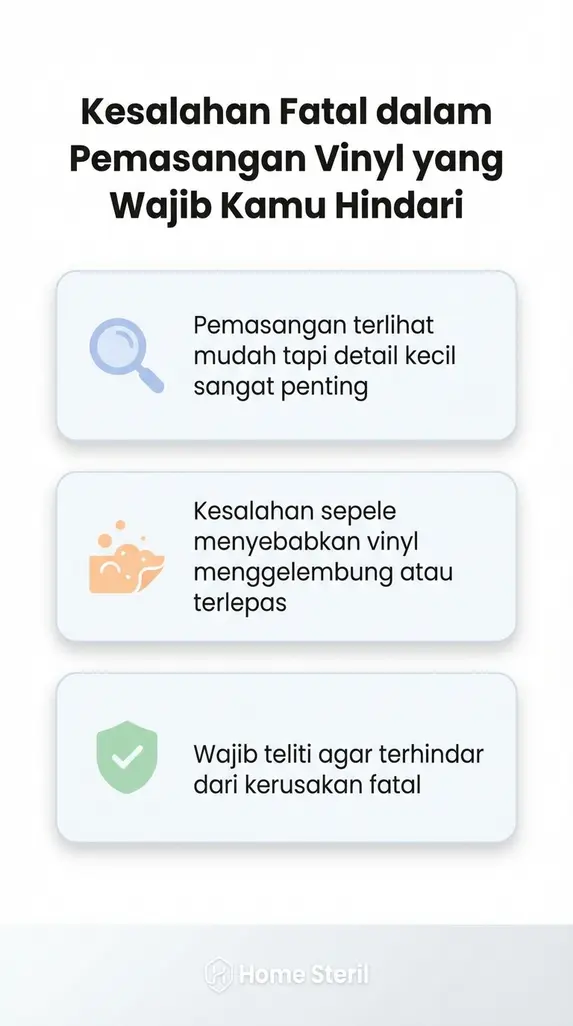 Kesalahan Fatal dalam Pemasangan Vinyl yang Wajib Kamu Hindari