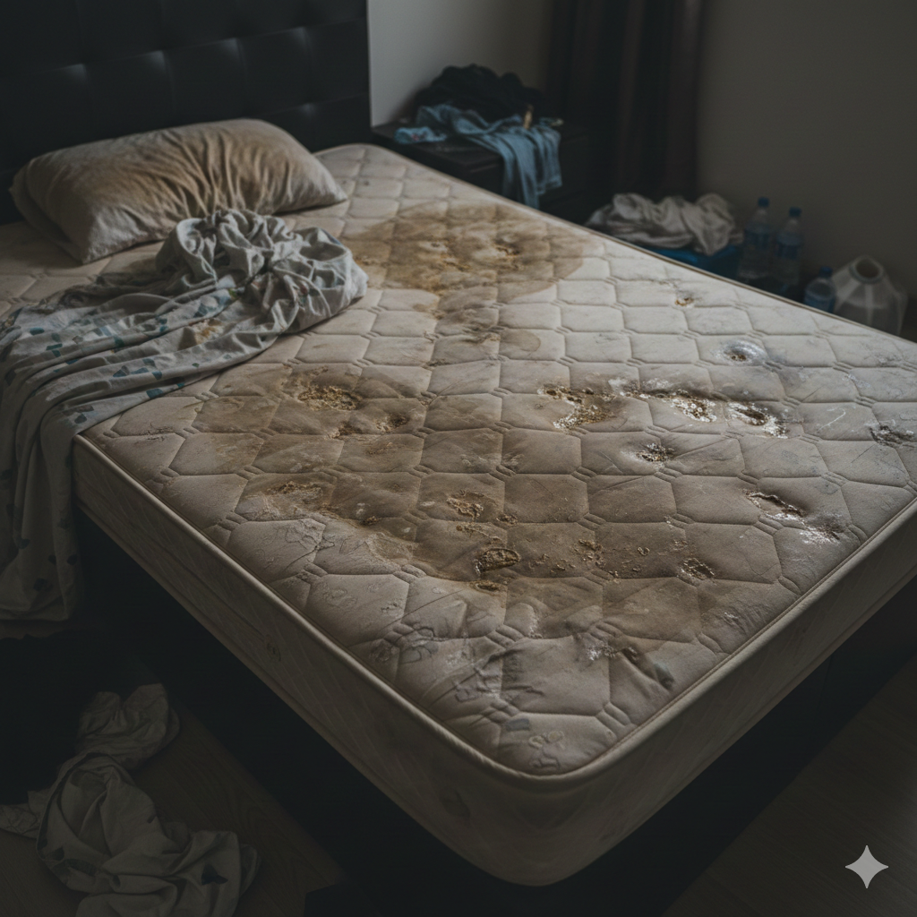 Keringat dan Minyak Menumpuk di Kasur