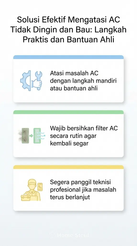 Solusi Efektif Mengatasi AC Tidak Dingin dan Bau: Langkah Praktis dan Bantuan Ahli