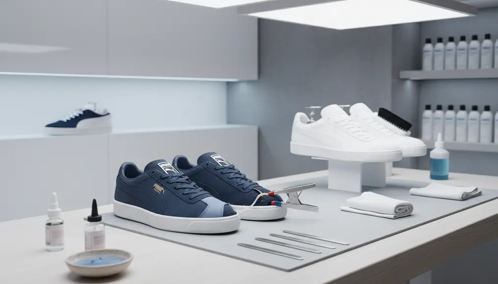 Puma Suede & Motorsport: Reglue Sol Retro dan Perbaikan Lubang Upper Akibat Gesekan