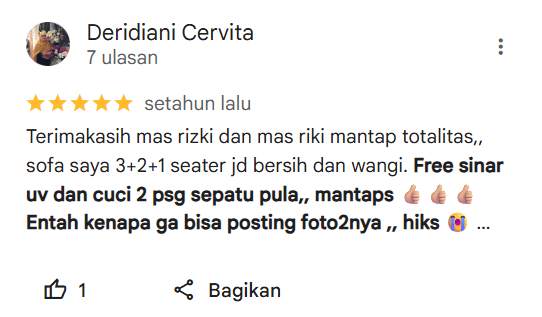 Rating Pelanggan Home Steril