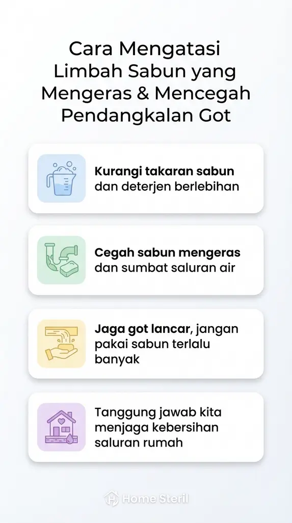 Cara Mengatasi Limbah Sabun yang Mengeras & Mencegah Pendangkalan Got