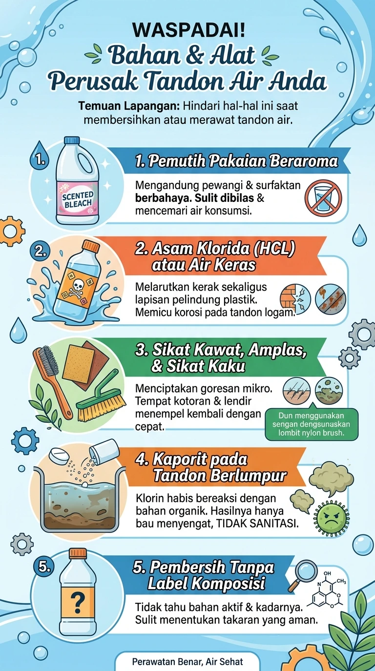 Infografik : Waspada Bahan dan Alat Perusak Tnadon Air Anda