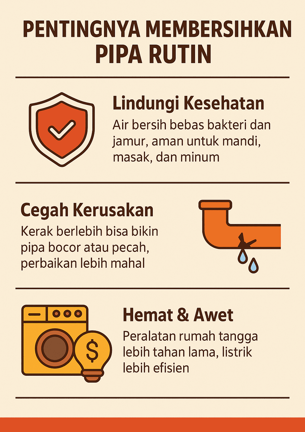 Infografik: Pentingnya Membersihkan Pipa Rutin