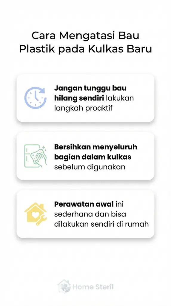 Cara Mengatasi Bau Plastik pada Kulkas Baru