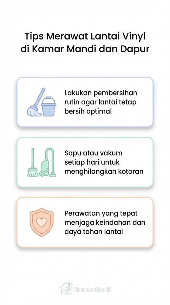 Tips Merawat Lantai Vinyl di Kamar Mandi dan Dapur