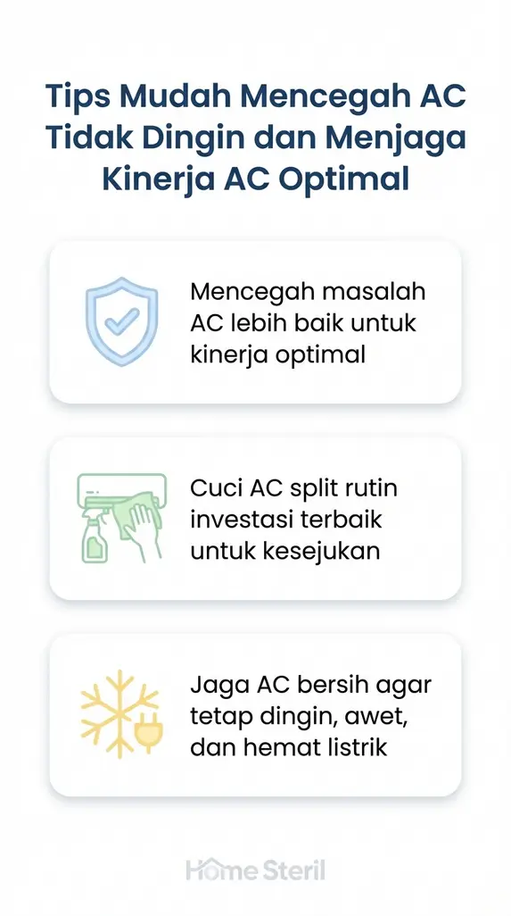 Tips Mudah Mencegah AC Tidak Dingin dan Menjaga Kinerja AC Optimal
