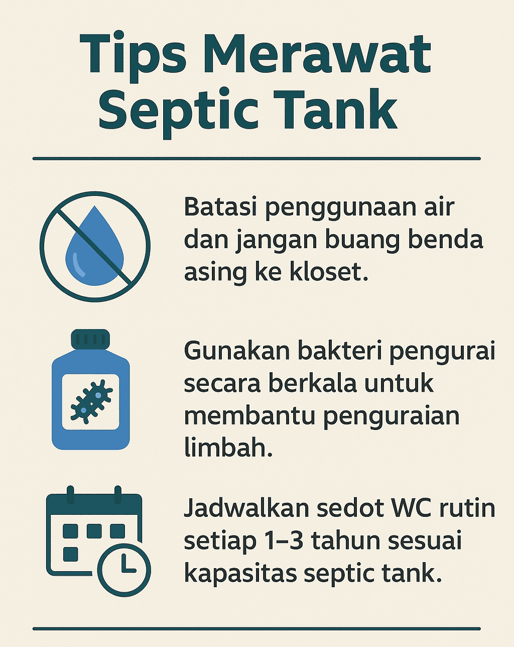 Infografik: Tips Merawat Septik Tank