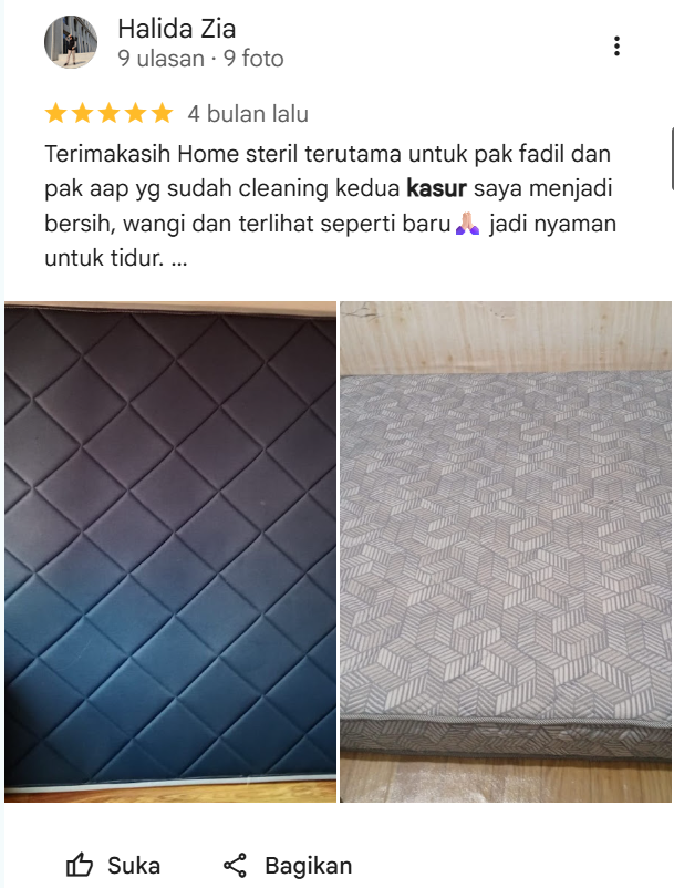 Testimoni Pelanggan Home Steril