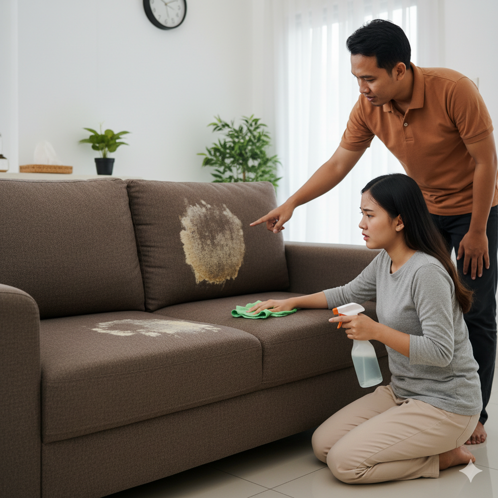 Mengapa Bekas Keringat di Sofa Harus Segera Dibersihkan?