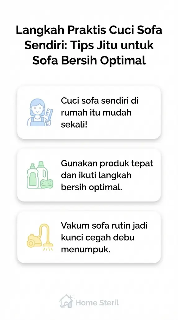 Langkah Praktis Cuci Sofa Sendiri: Tips Jitu untuk Sofa Bersih Optimal