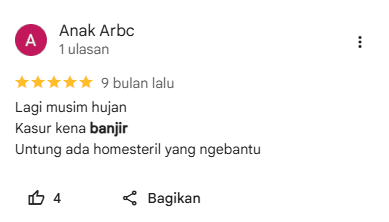 Ulasan untuk Home-Steril