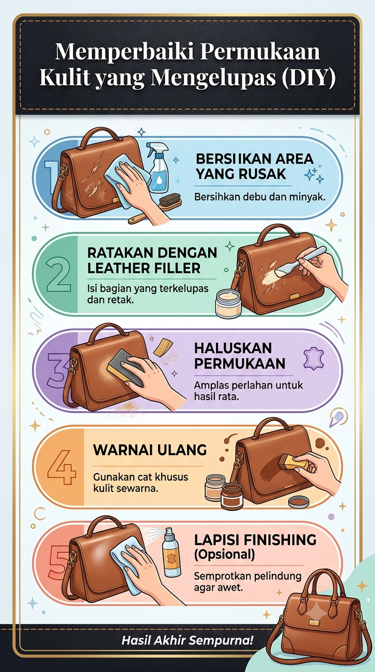 Infografik : Memperbaiki Permukaan Kulit yang Mengelupas (DIY)
