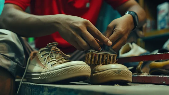 Cara mencuci tali sepatu yang sangat kotor dengan bahan alami