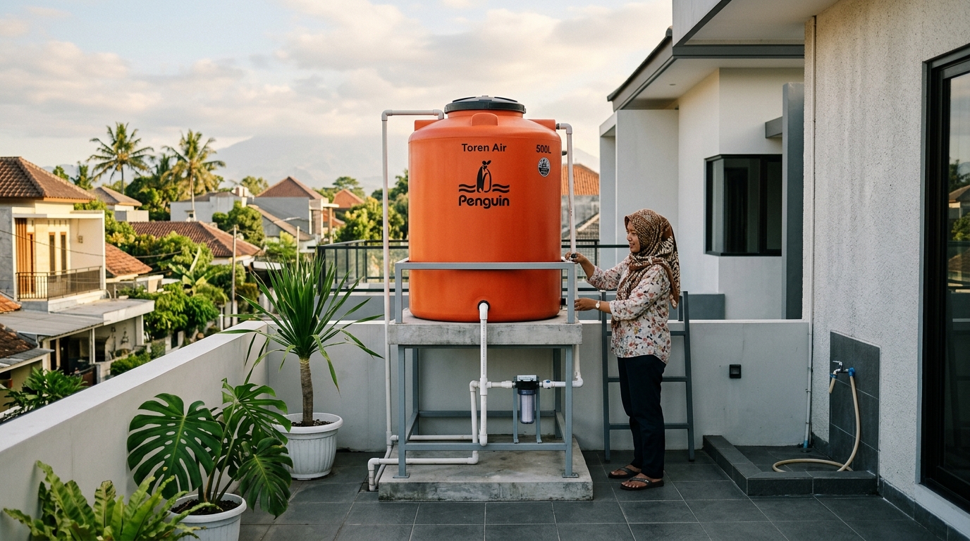 Toren Air Adalah Wadah Penyimpanan Bertekanan Gravitasi, Bukan Sekadar Bak Cadangan