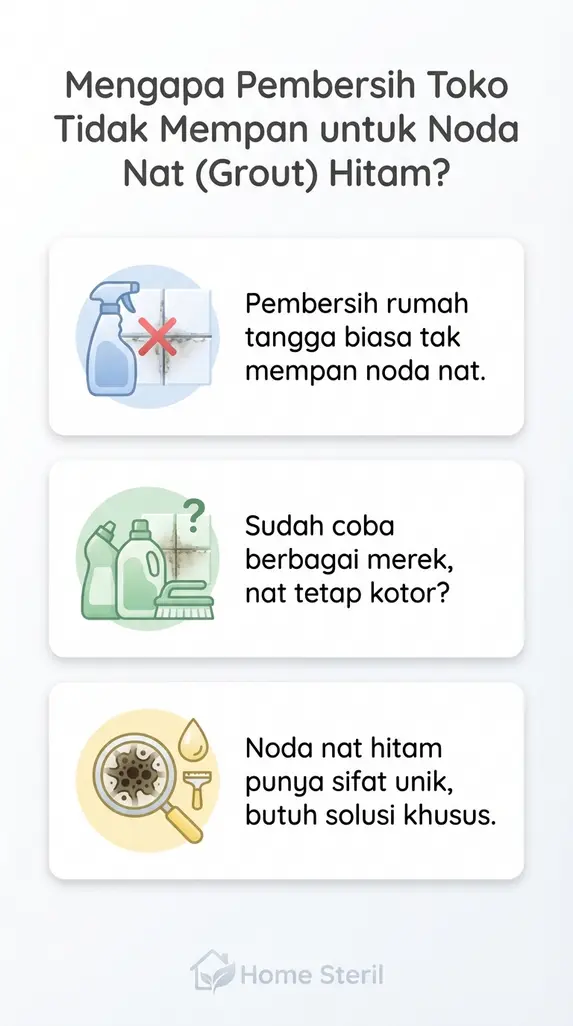 Mengapa Pembersih Toko Tidak Mempan untuk Noda Nat (Grout) Hitam?