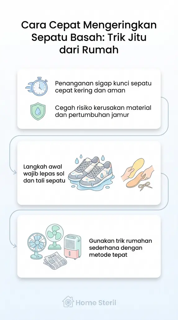 Cara Cepat Mengeringkan Sepatu Basah: Trik Jitu dari Rumah