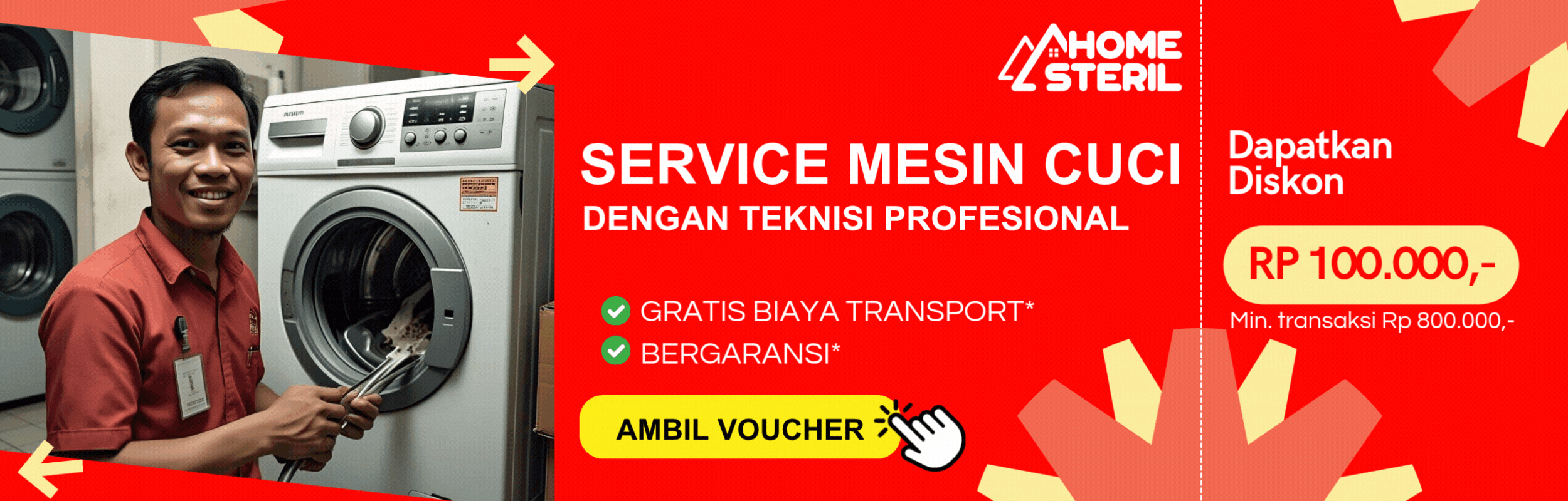 Promo Jasa Service Mesin Cuci Top Loading di home-steril.com
