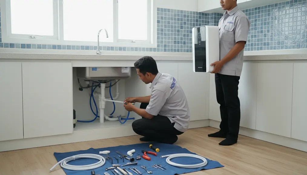 Proses Pemasangan Water Purifier RO oleh Home Steril