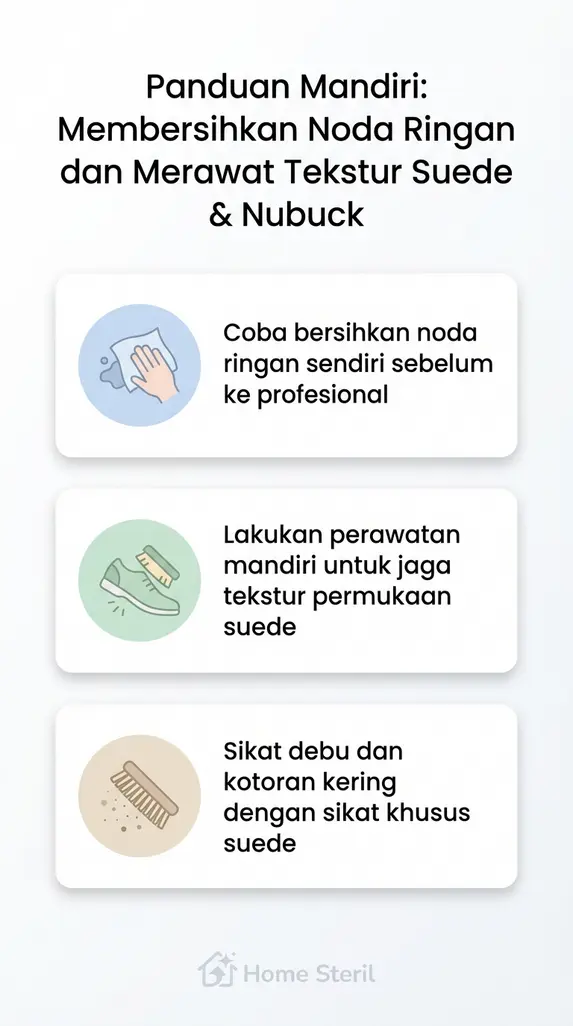 Panduan Mandiri: Membersihkan Noda Ringan dan Merawat Tekstur Suede & Nubuck