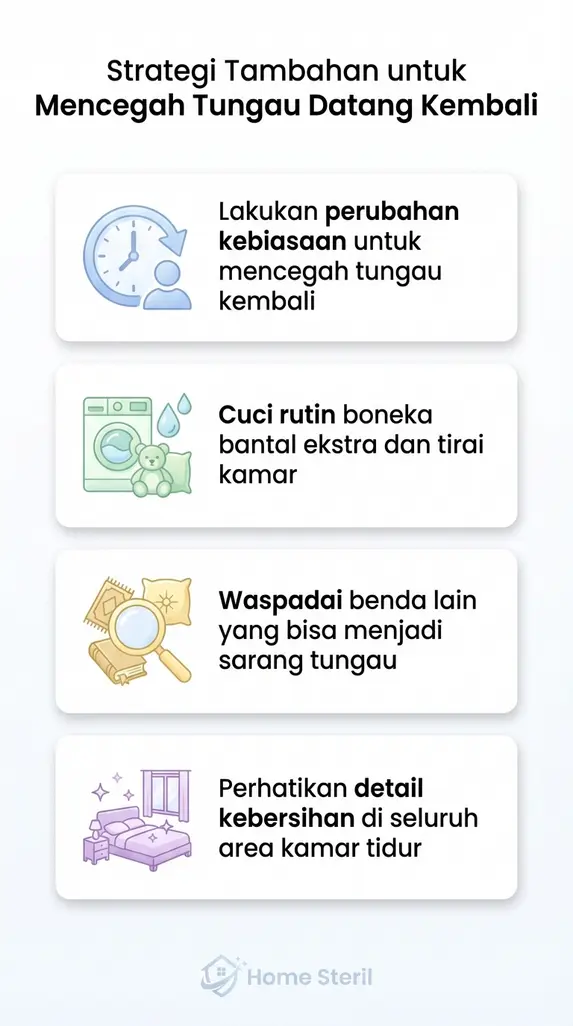 Strategi Tambahan untuk Mencegah Tungau Datang Kembali