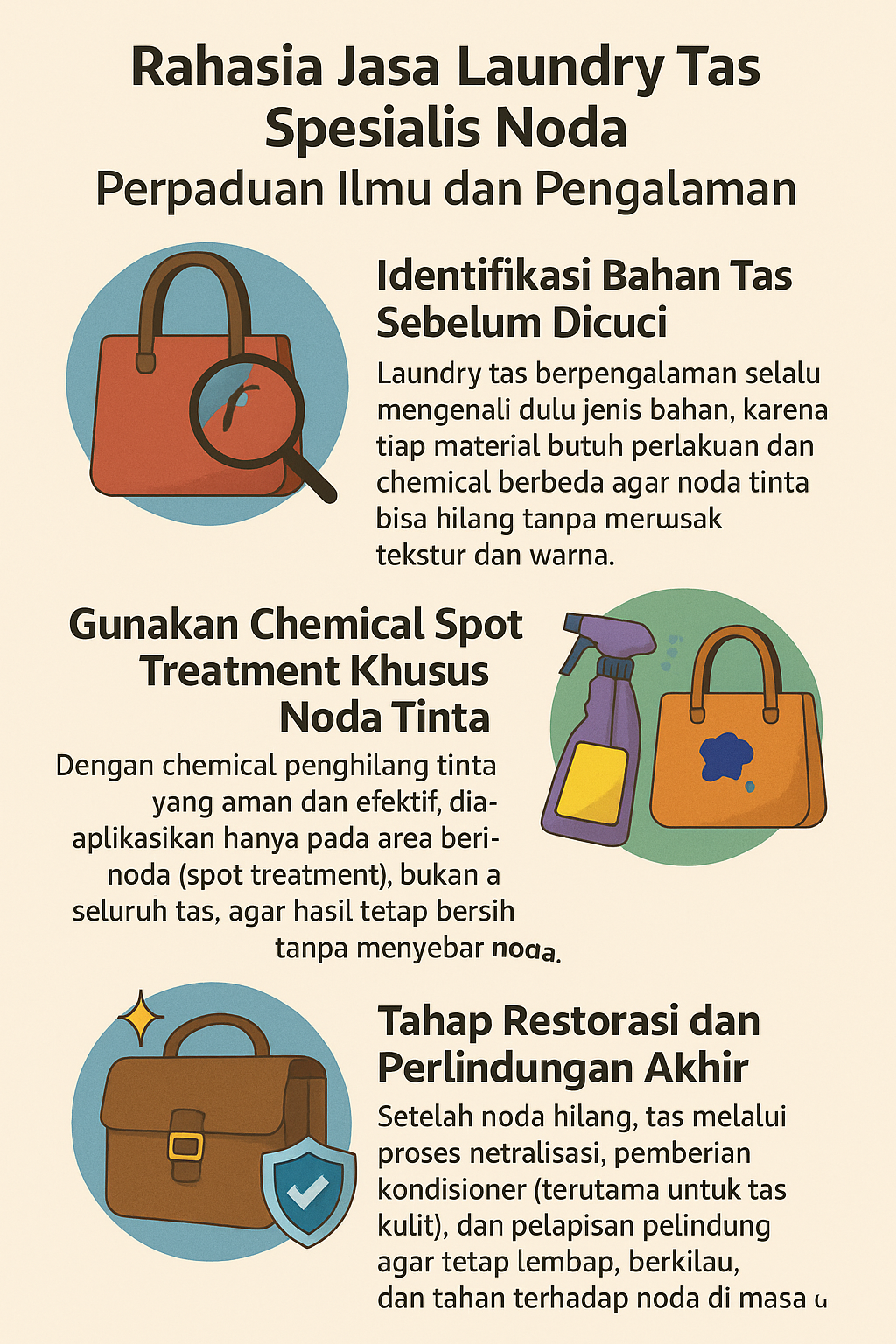 Rahasia Jasa Laundry Tas Spesialis Noda: Perpaduan Ilmu dan Pengalaman
