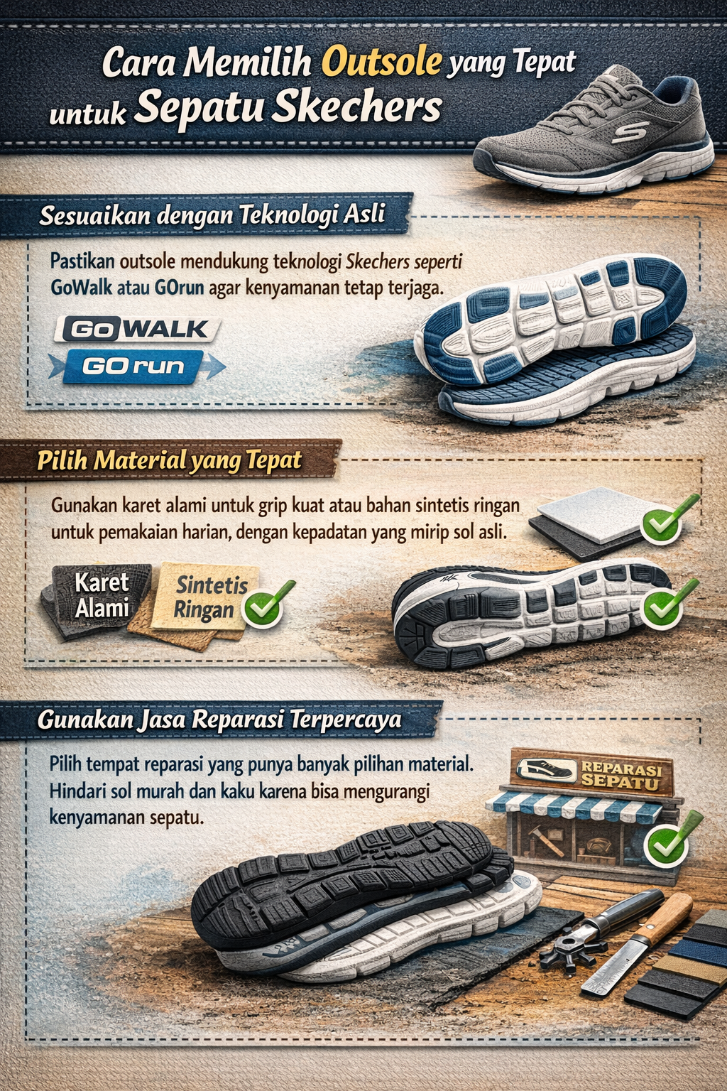 Cara Memilih Outsole yang Tepat untuk Sepatu Skechers