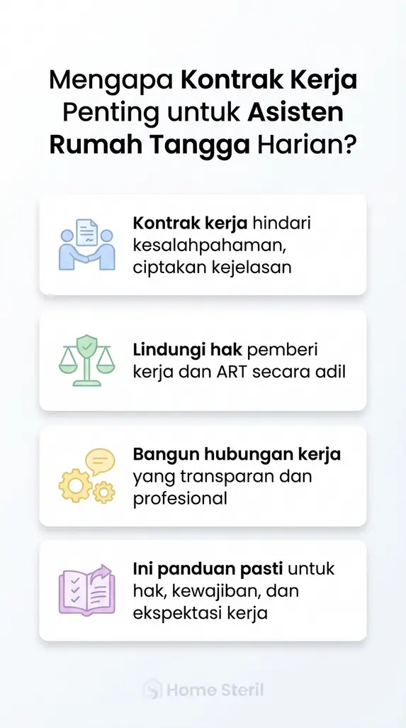 Mengapa Kontrak Kerja Penting untuk Asisten Rumah Tangga Harian?