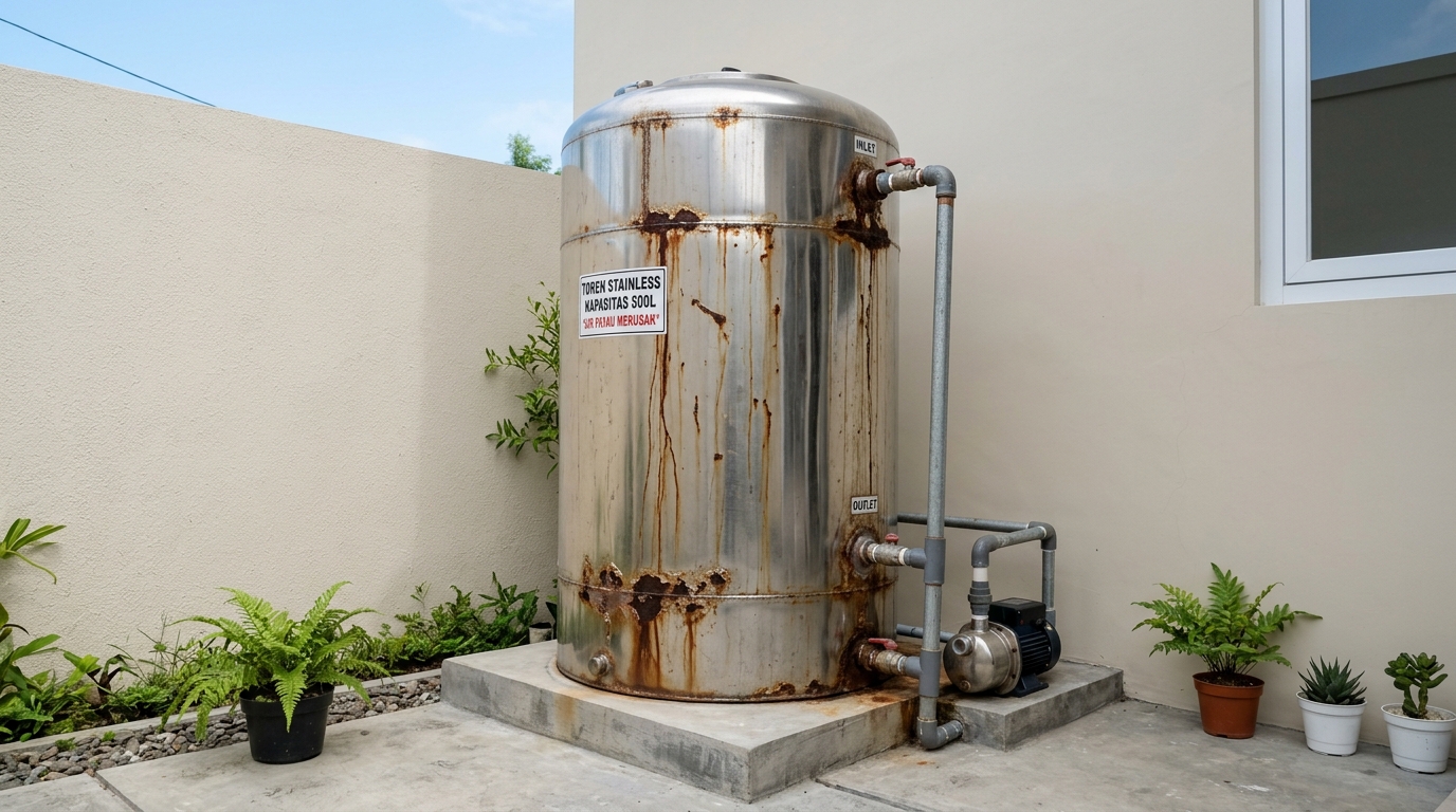 Kenapa Air Payau dan Berkadar Besi Merusak Toren Stainless