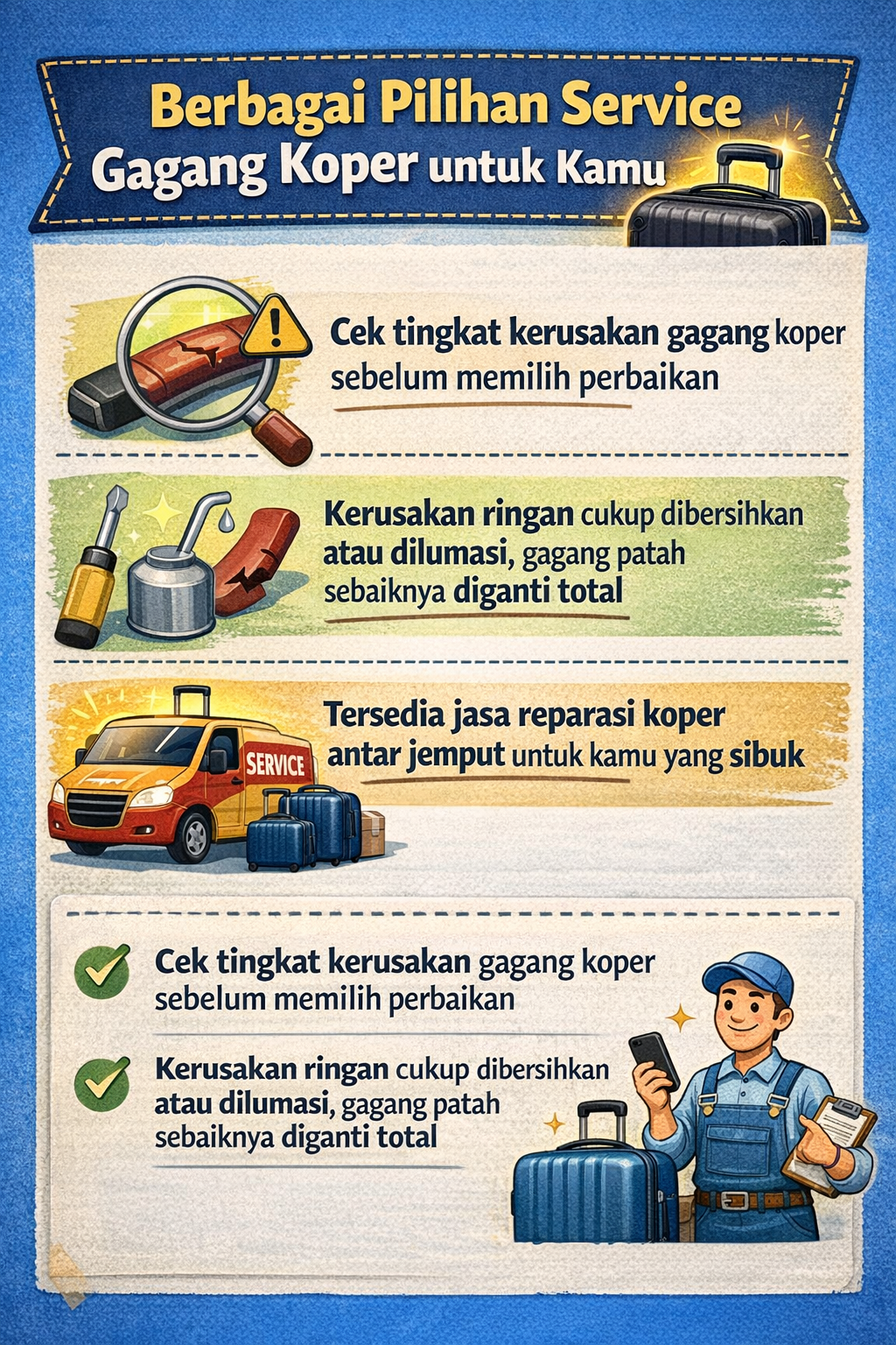 Berbagai Pilihan Service Gagang Koper untuk Kamu