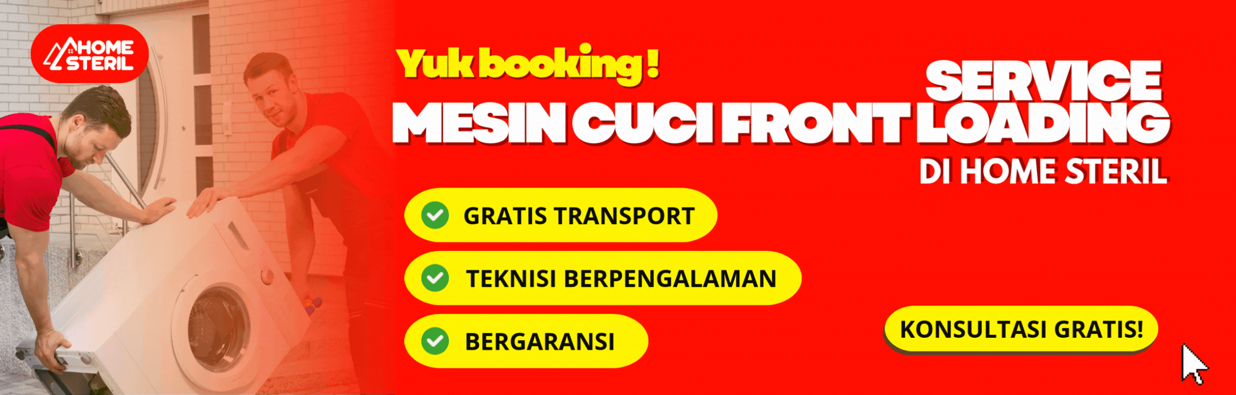 jasa service mesin cuci front loading di home-steril