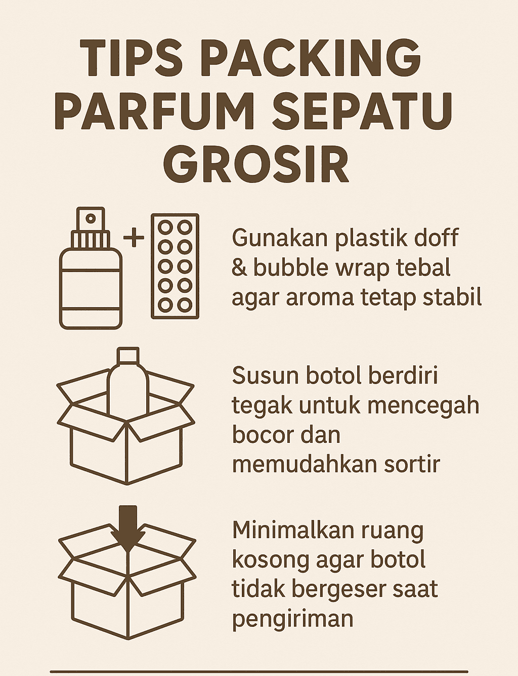 Infografik: Tips Packing Parfum Sepatu Grosir