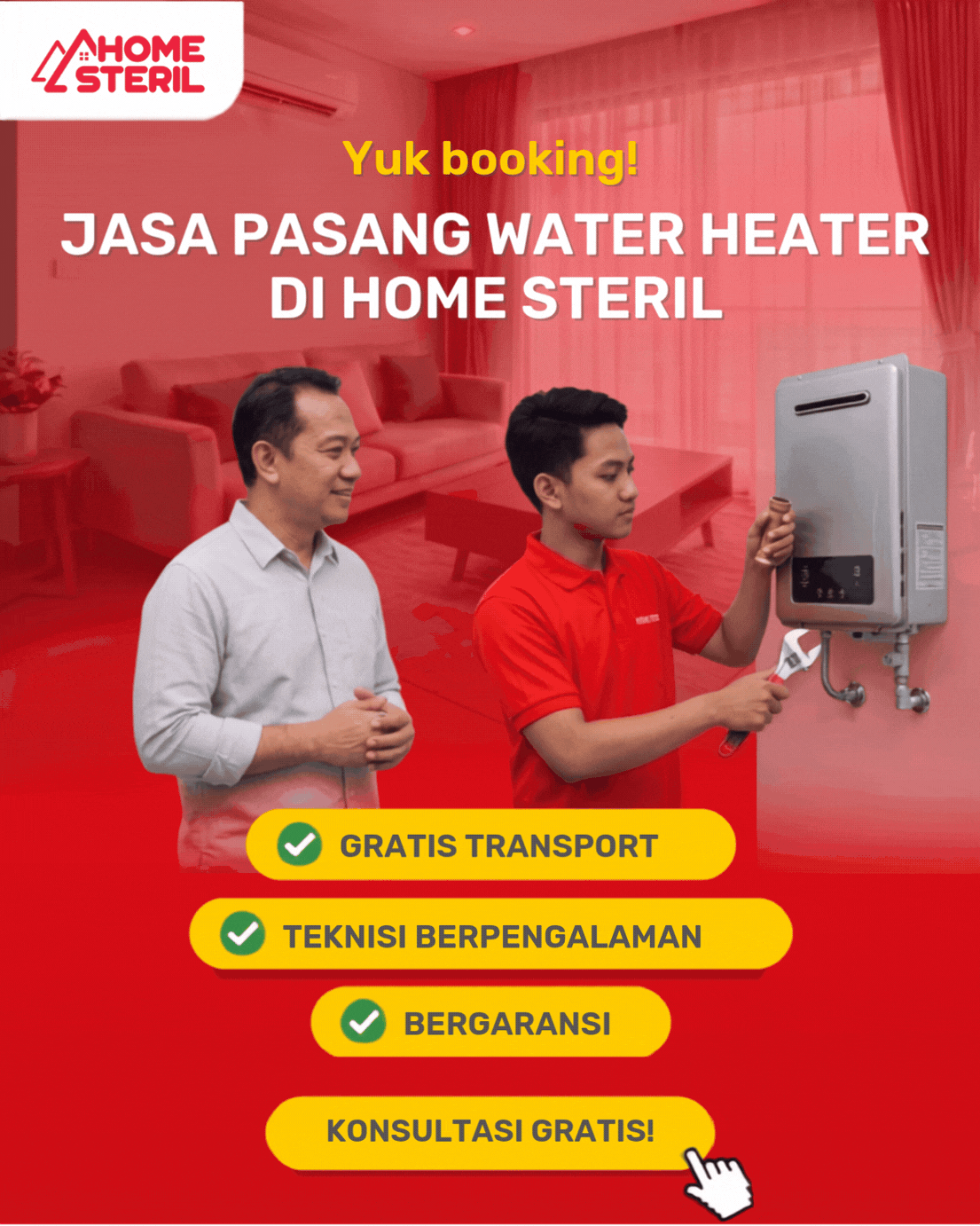 Jasa Pasang Water Heater di Homesteril.com
