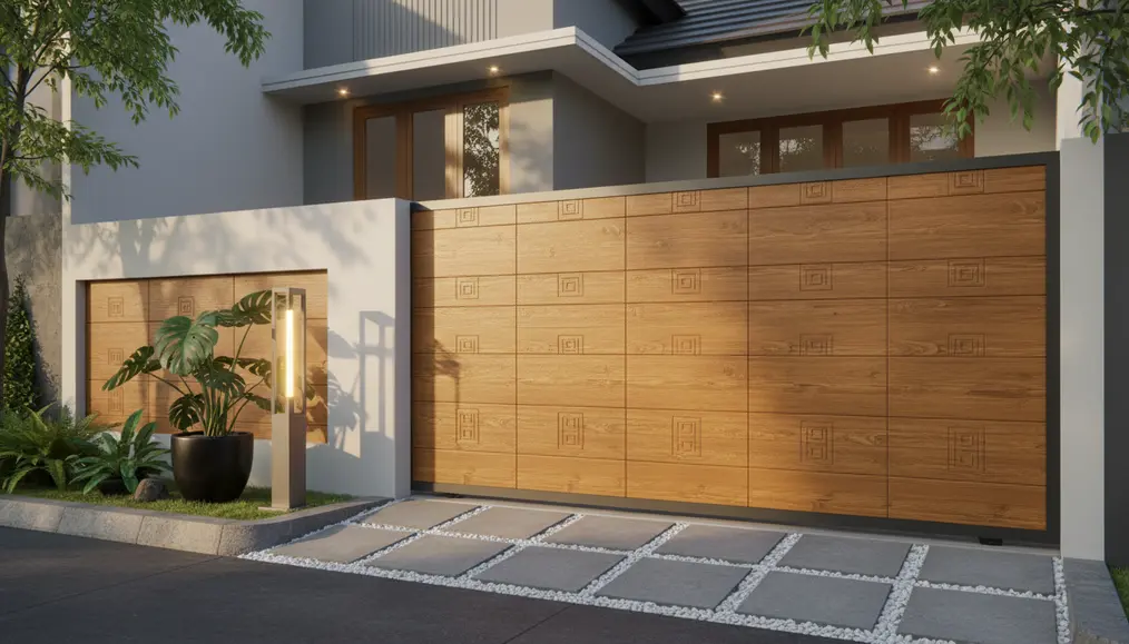 5 Desain Pagar GRC Motif Kayu yang Murah Tapi Elegan